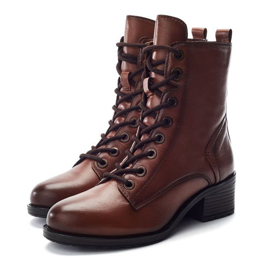Berna Tan Leather Boots