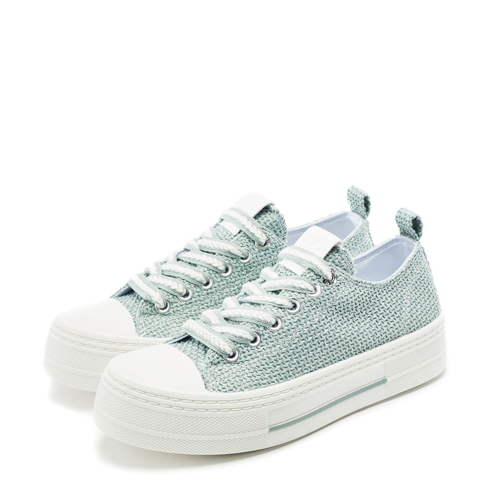 Betta Mint Raffia Trainers
