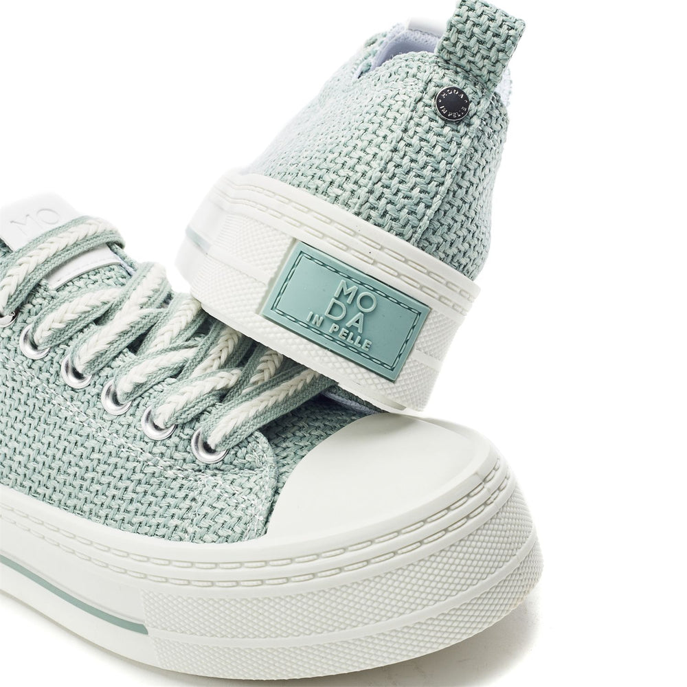 Betta Mint Raffia Trainers