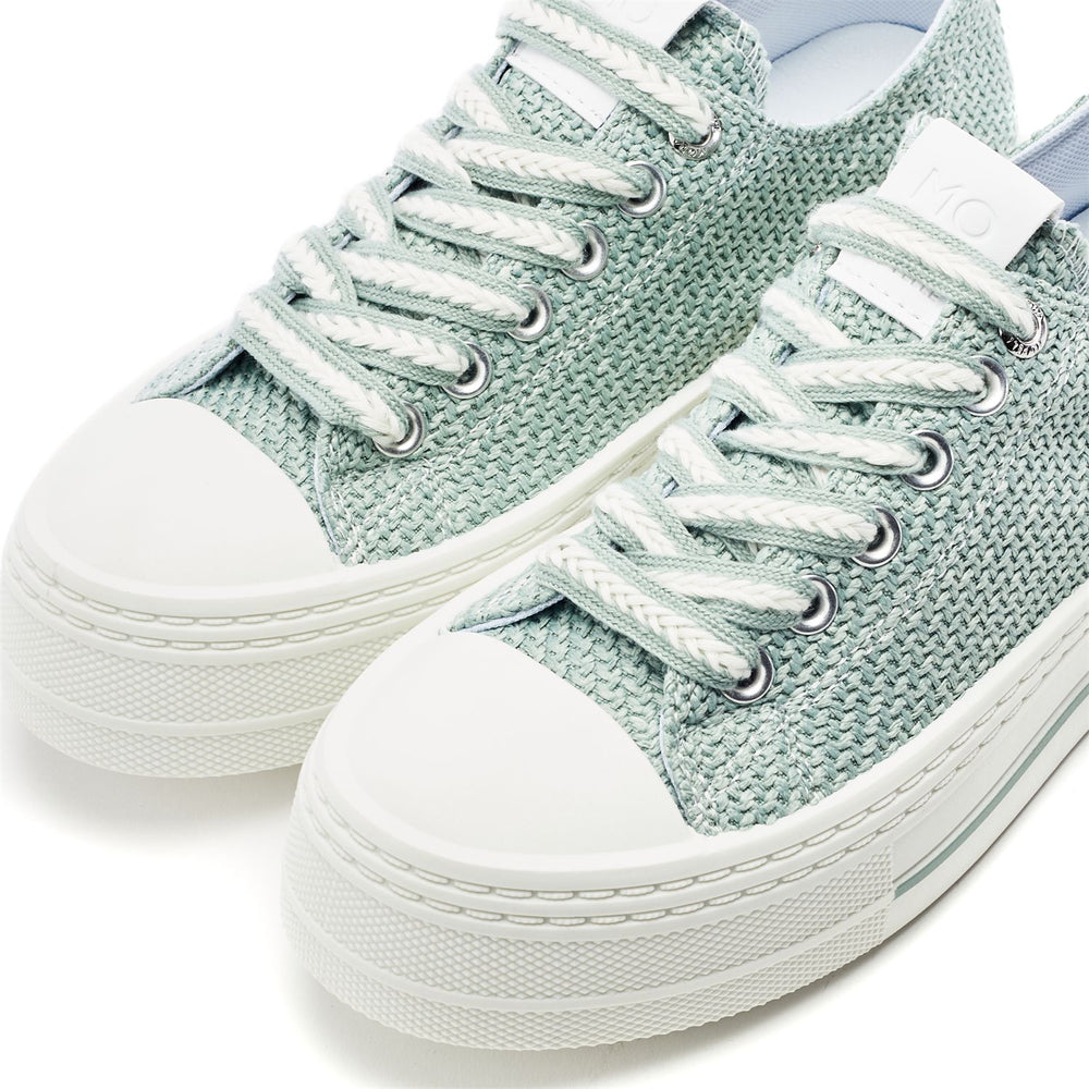 Betta Mint Raffia Trainers