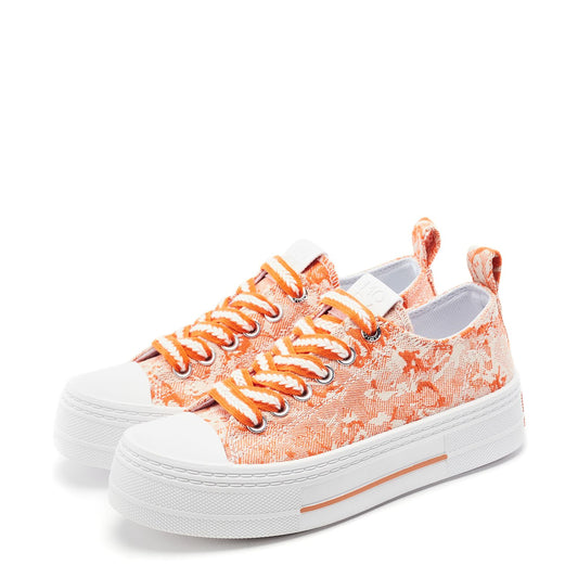 Betta Orange Textile Trainers