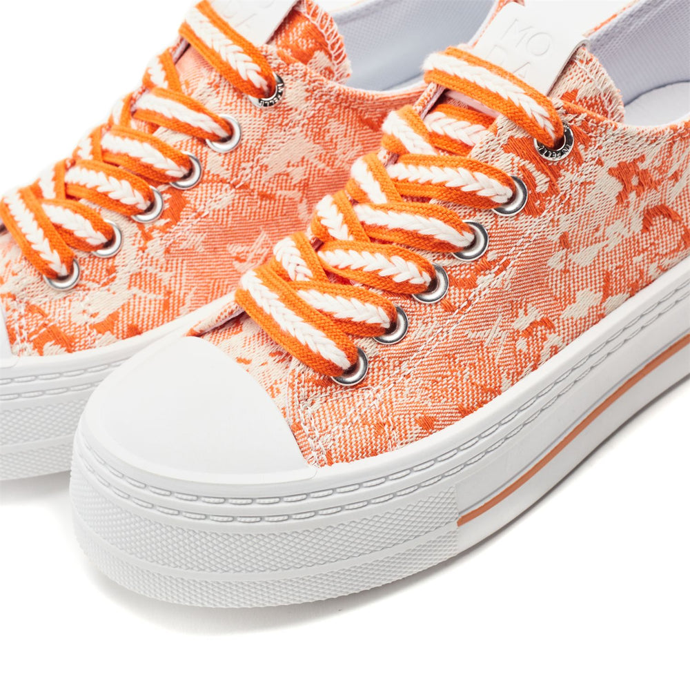 Betta Orange Textile Trainers