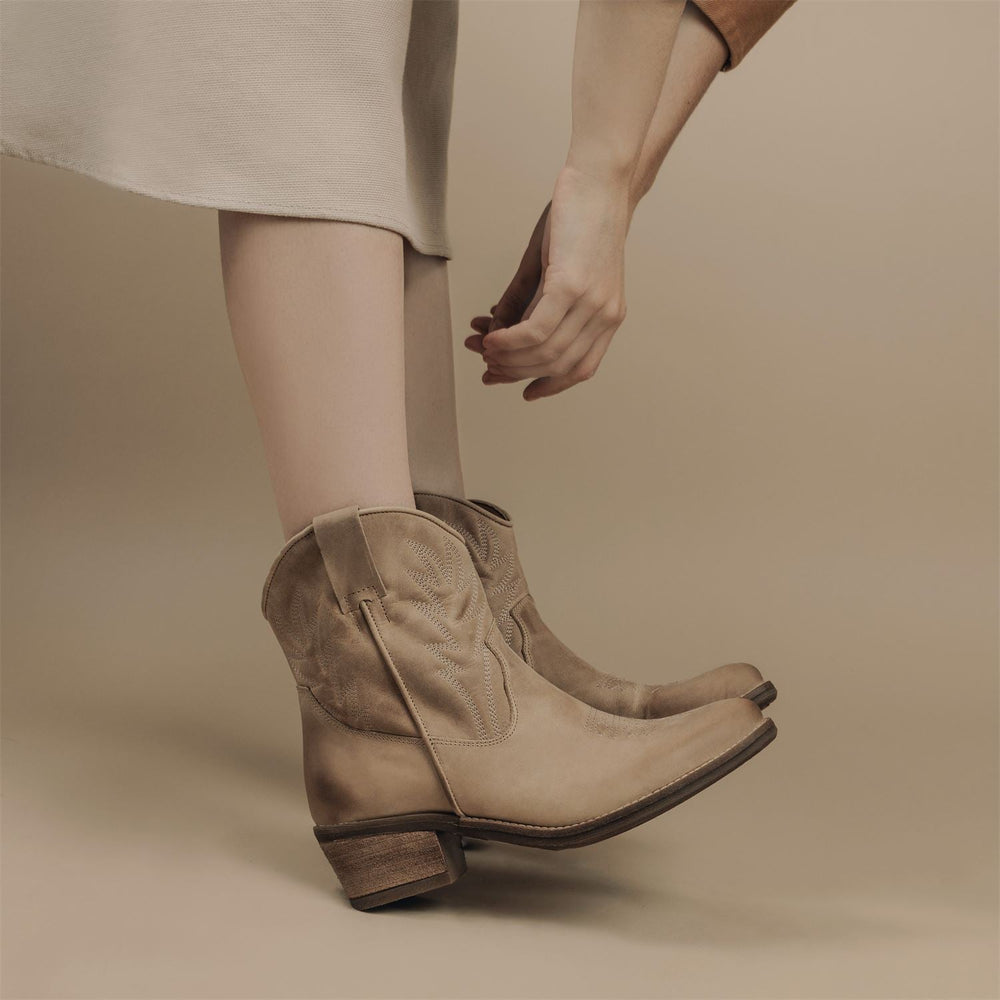 Bettsie Stone Leather Boots