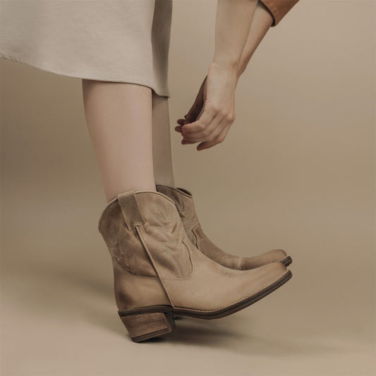 Bettsie Stone Leather Boots