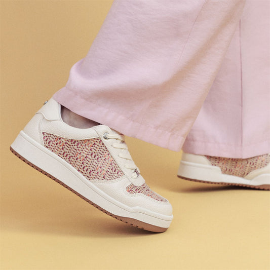 Betula Pink Textile Trainers