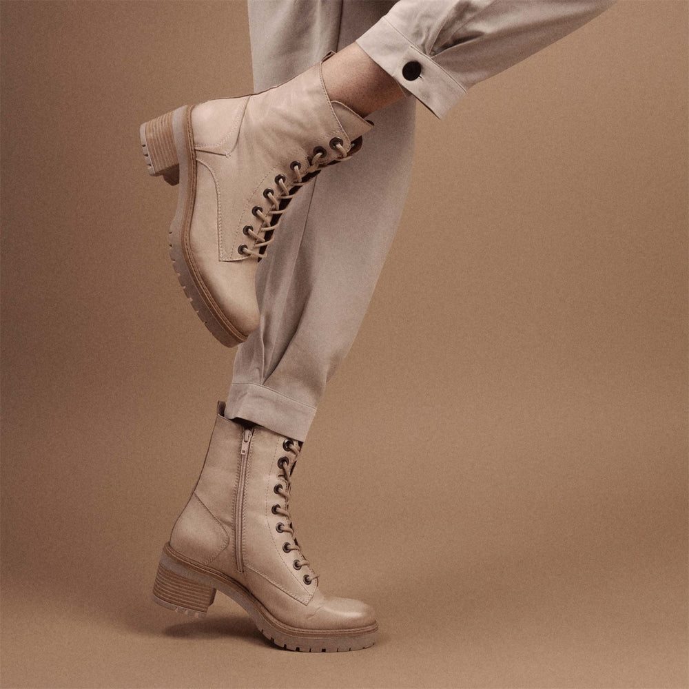 Bezzie Cream Leather Boots
