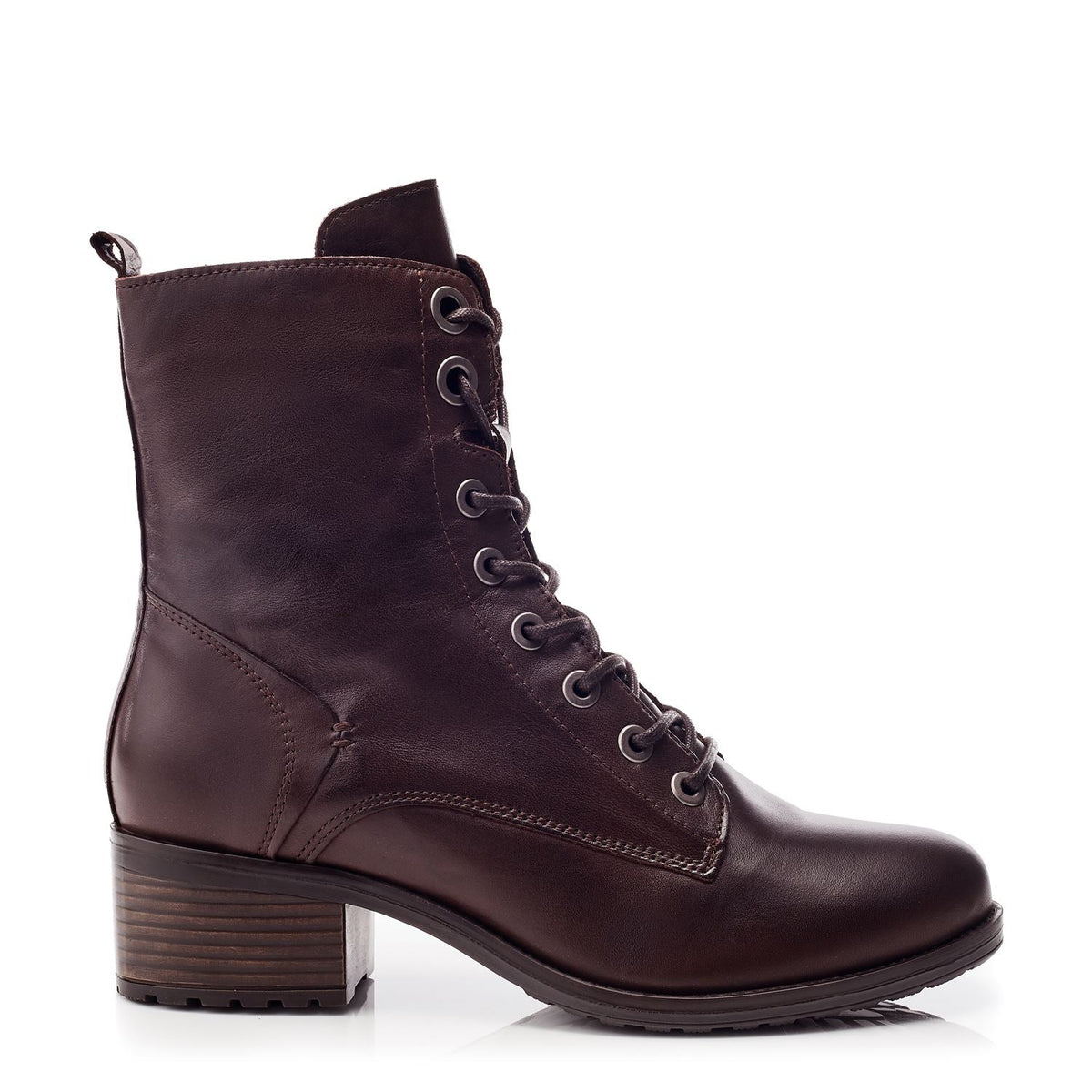 Bezzie Dark Brown Leather Leather Boots