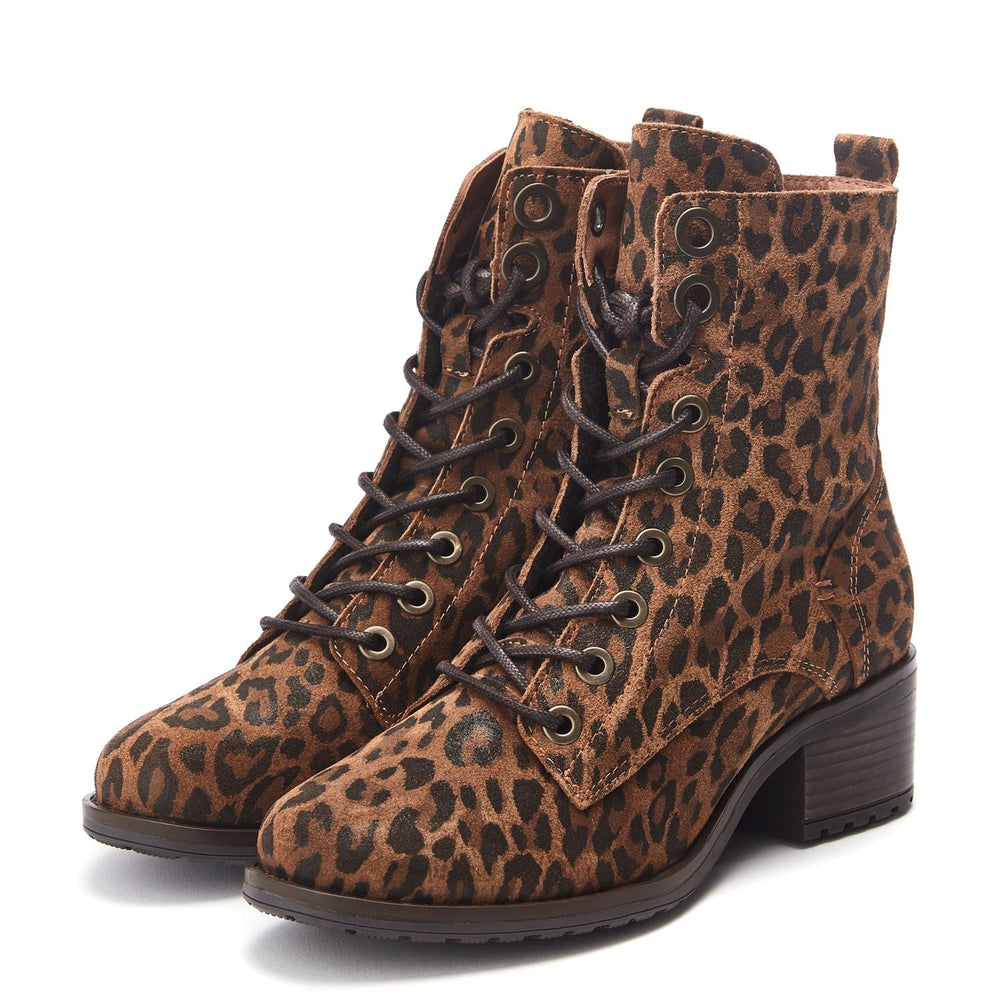 Bezzie Dark Leopard Suede Boots