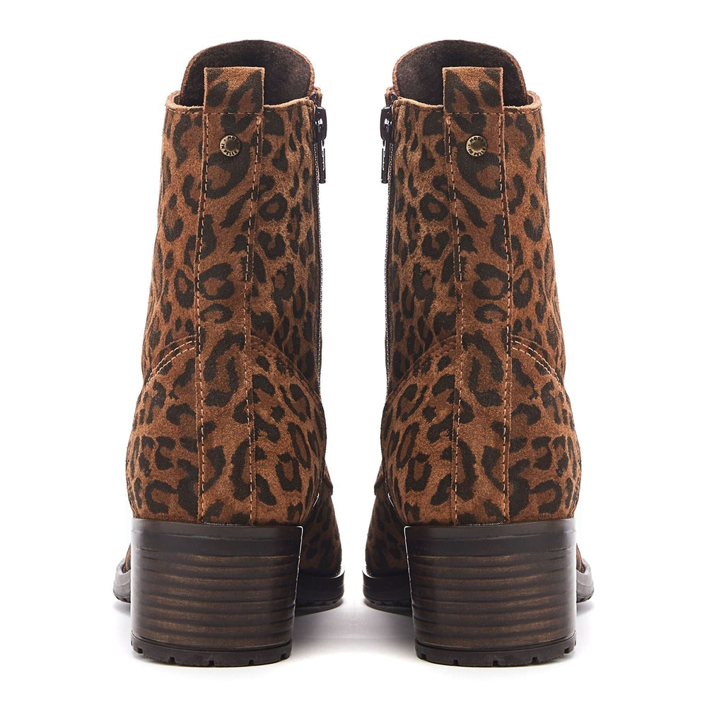 Bezzie Dark Leopard Suede Boots