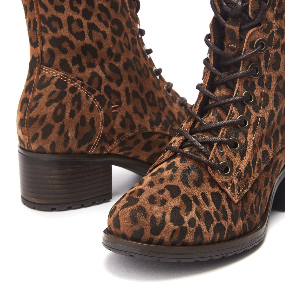 Bezzie Dark Leopard Suede Boots