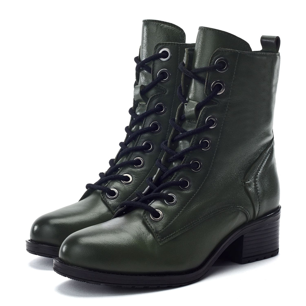 Bezzie Green Nappa Nappa Boots