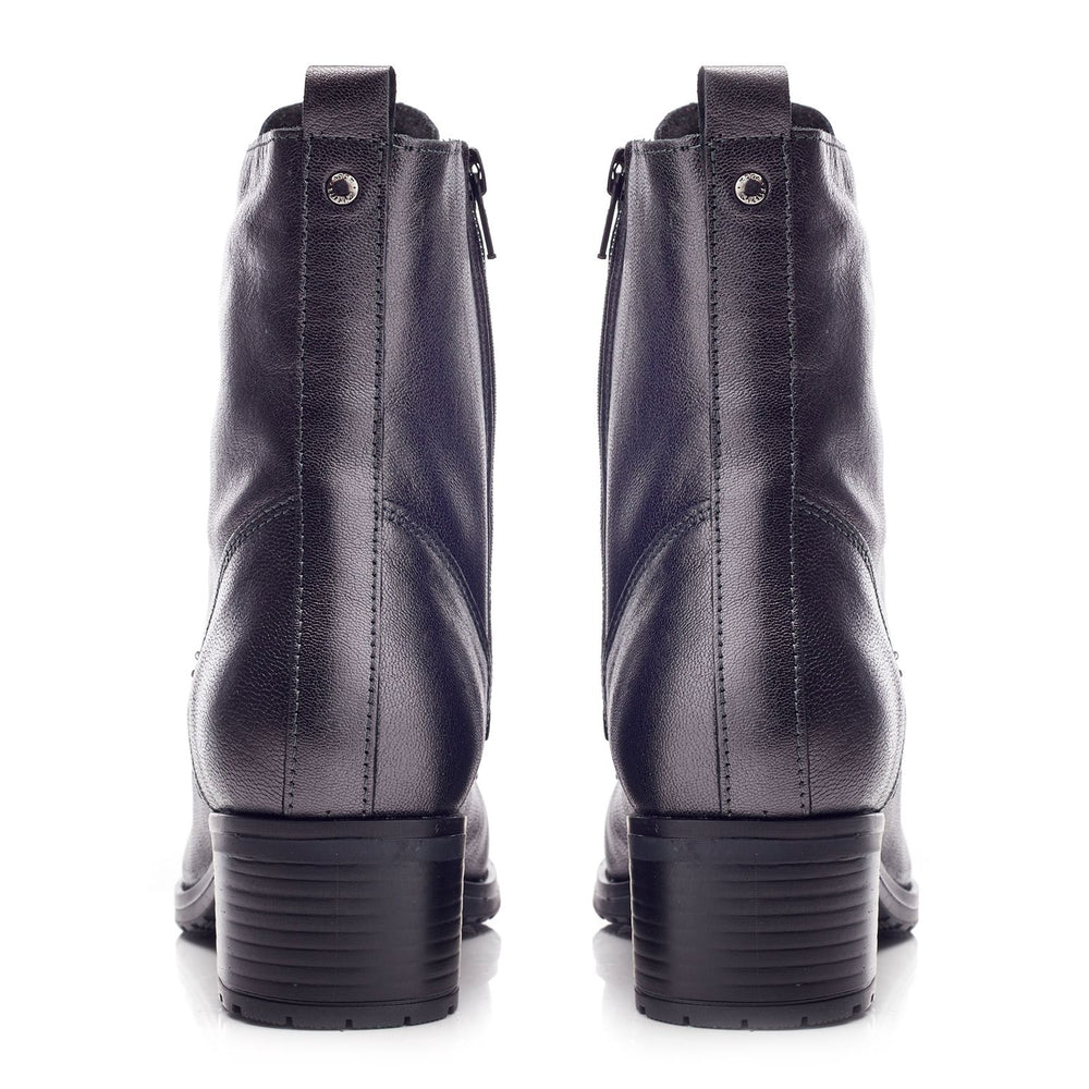 Bezzie Grey Metallic Leather Metallic Leather Boots