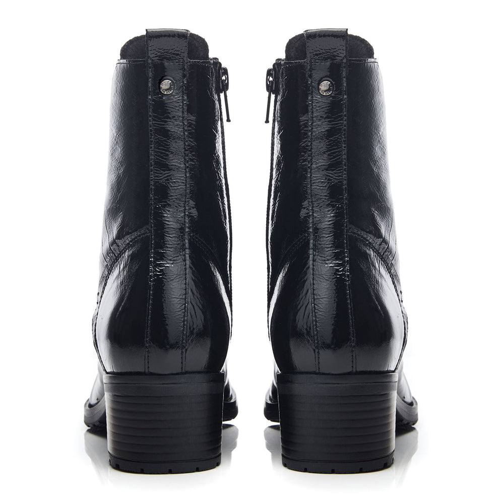 Bezzie Jet Black Patent Leather Boots