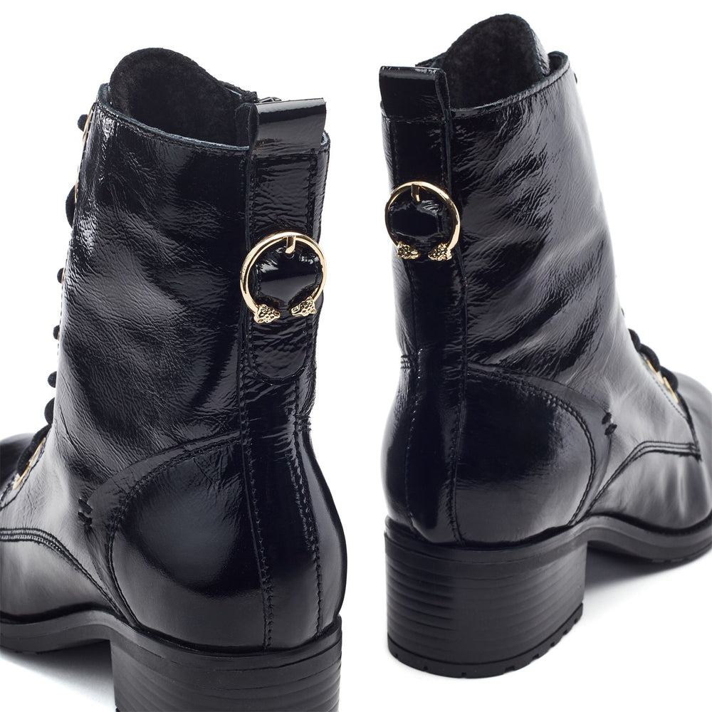 Bezzina Black Patent Leather Boots