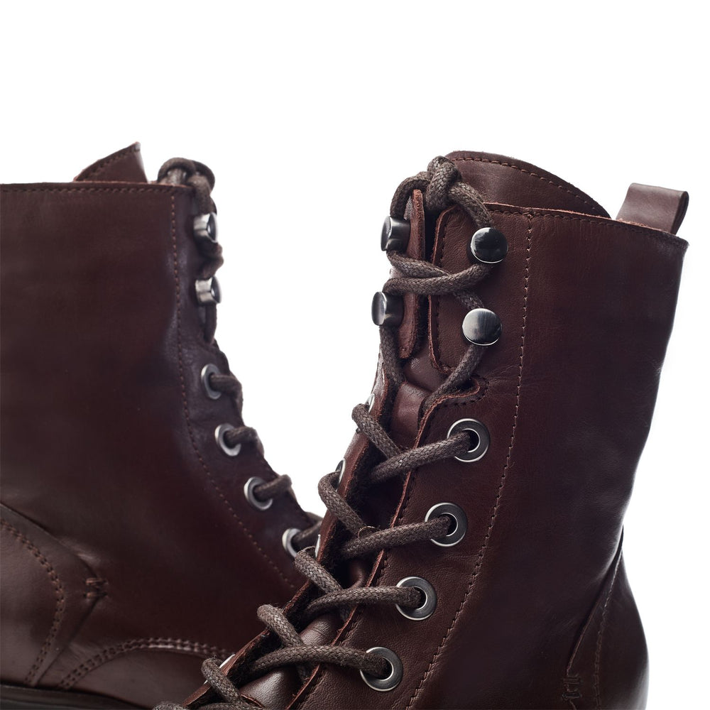 Bezzy Dark Brown Leather Leather Boots