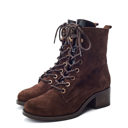 Bezzy Dark Brown Suede Suede Boots