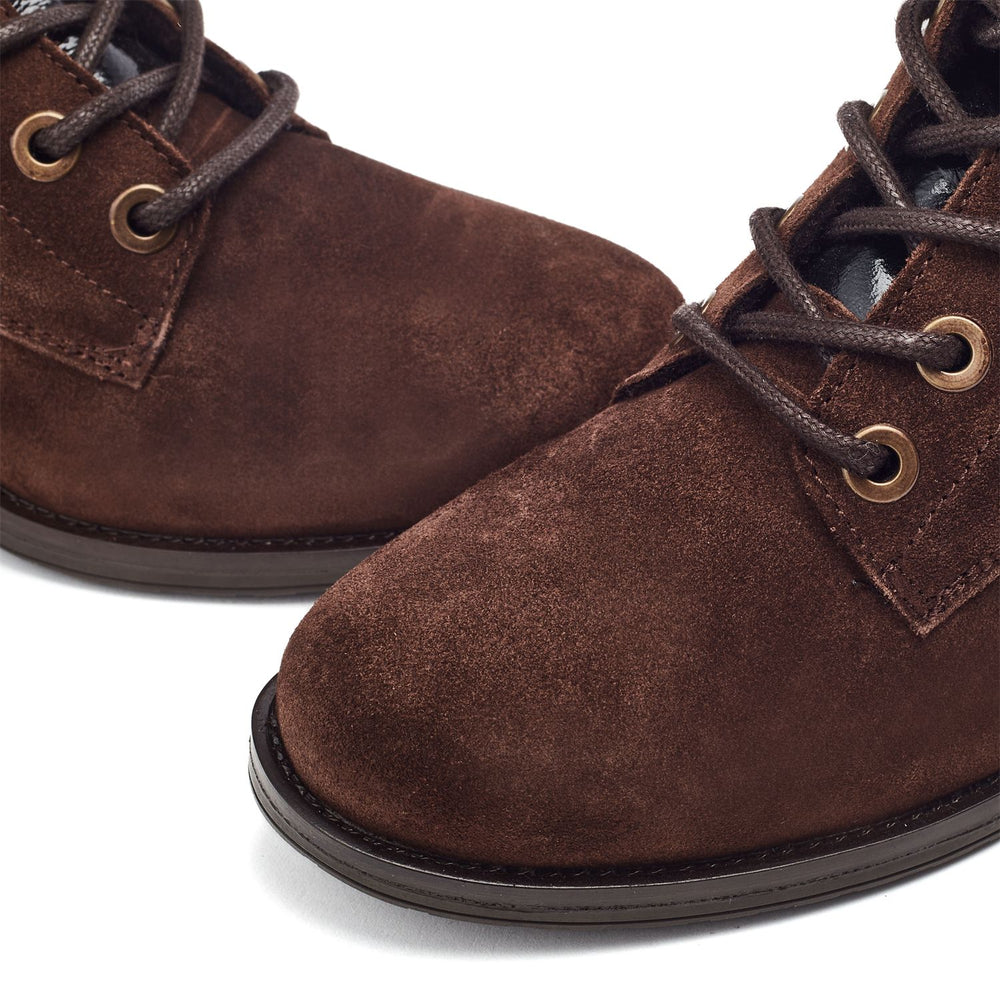 Bezzy Dark Brown Suede Suede Boots