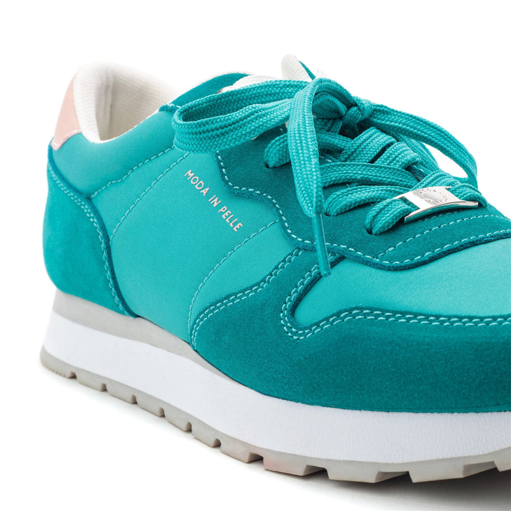 Billiee Turquoise Suede Trainers