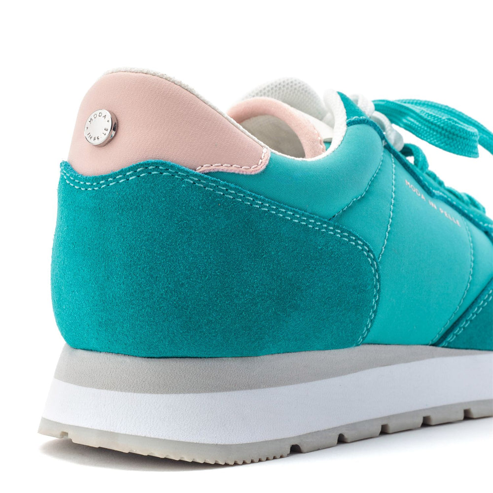 Billiee Turquoise Suede Trainers