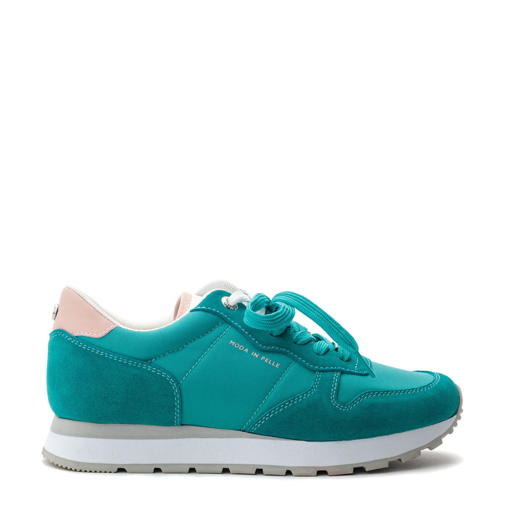 Billiee Turquoise Suede Trainers