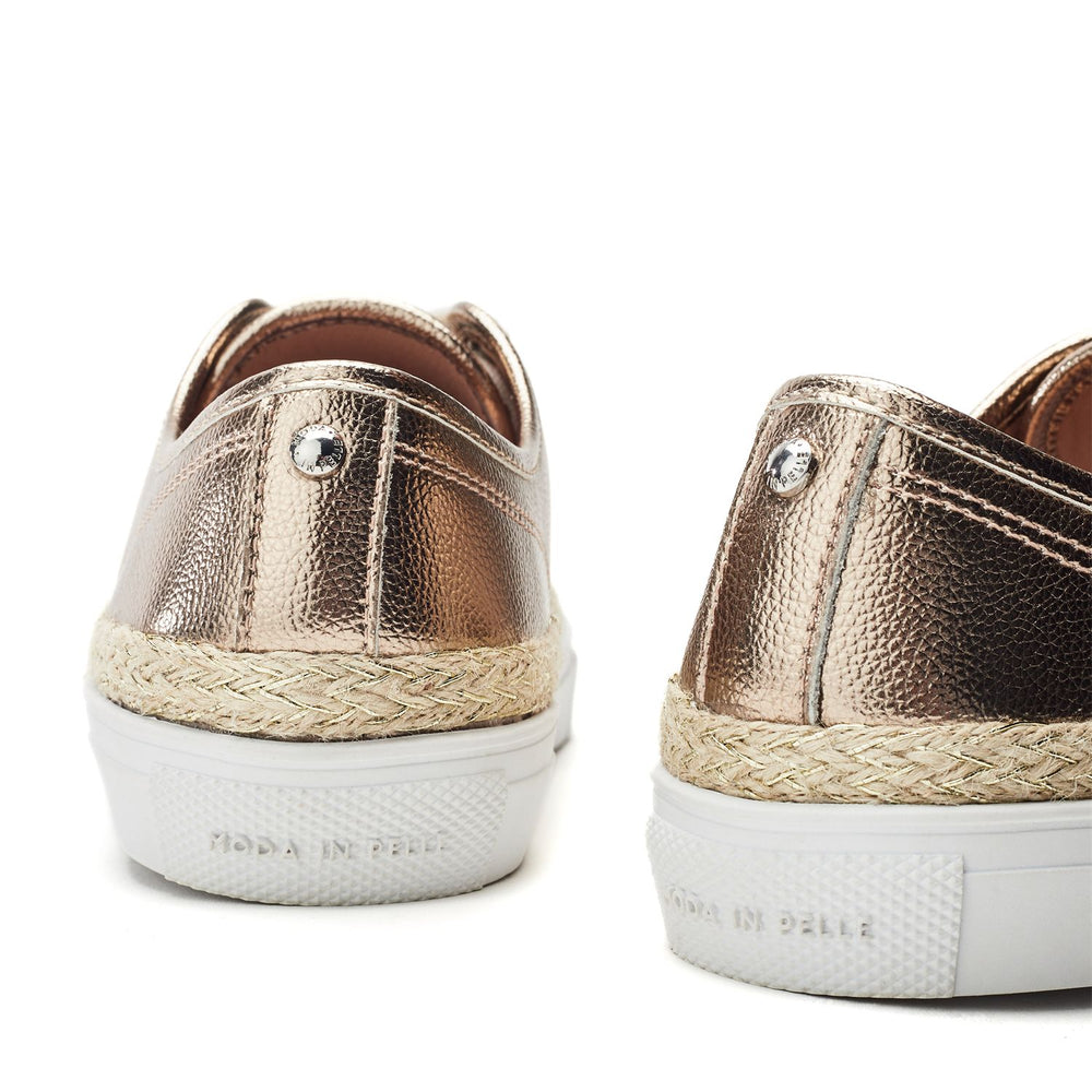 Birch Champagne Leather Trainers