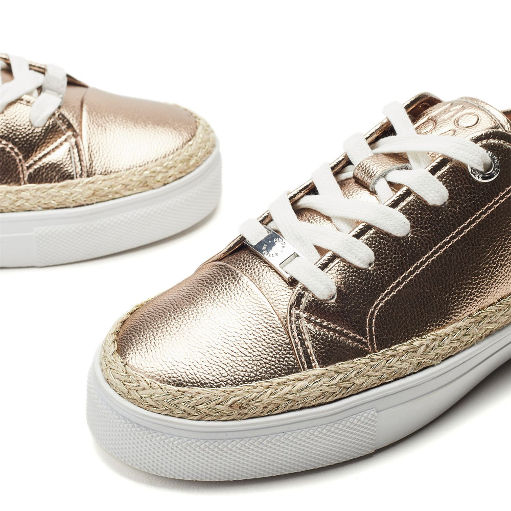 Birch Champagne Leather Trainers