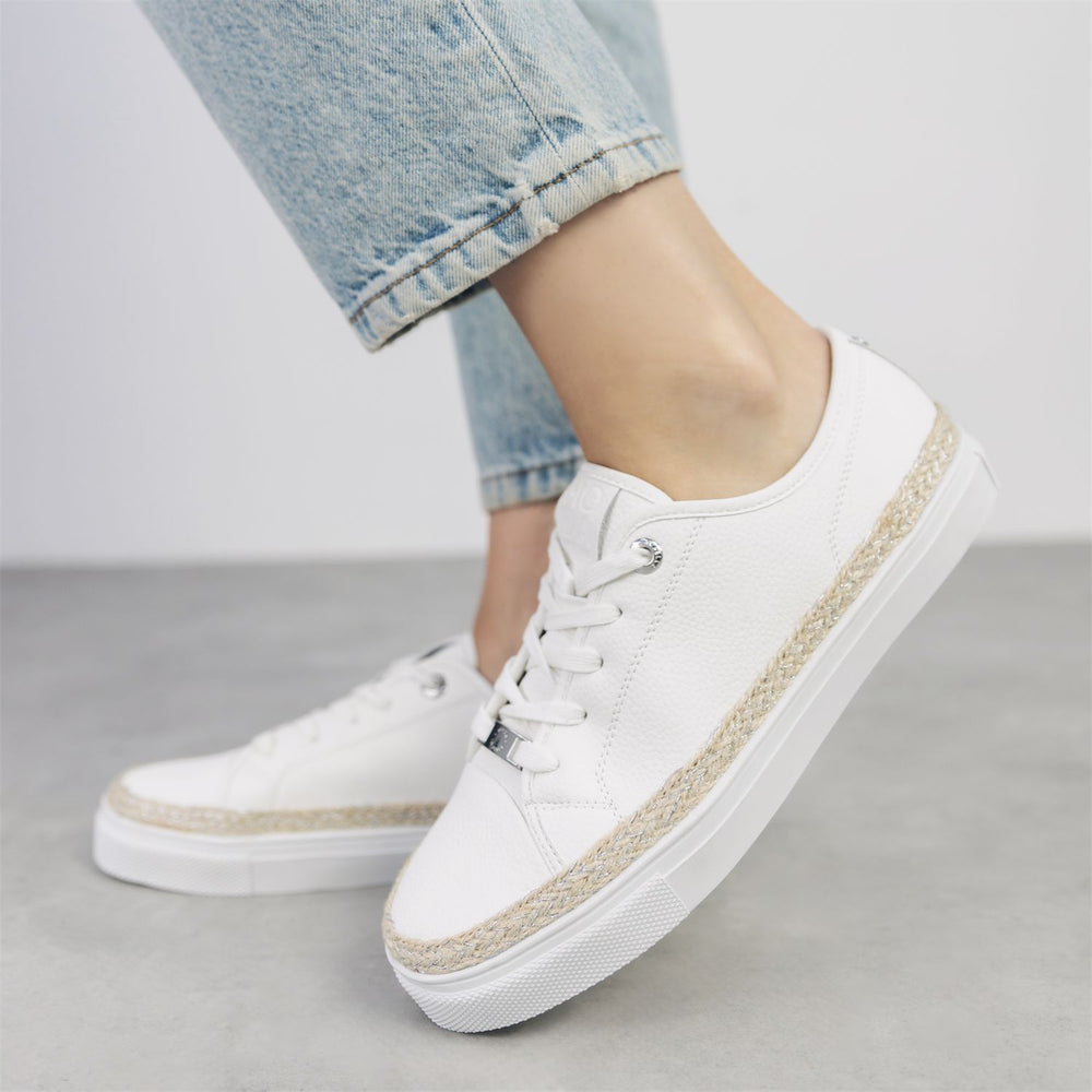 Birch Off White Leather Trainers