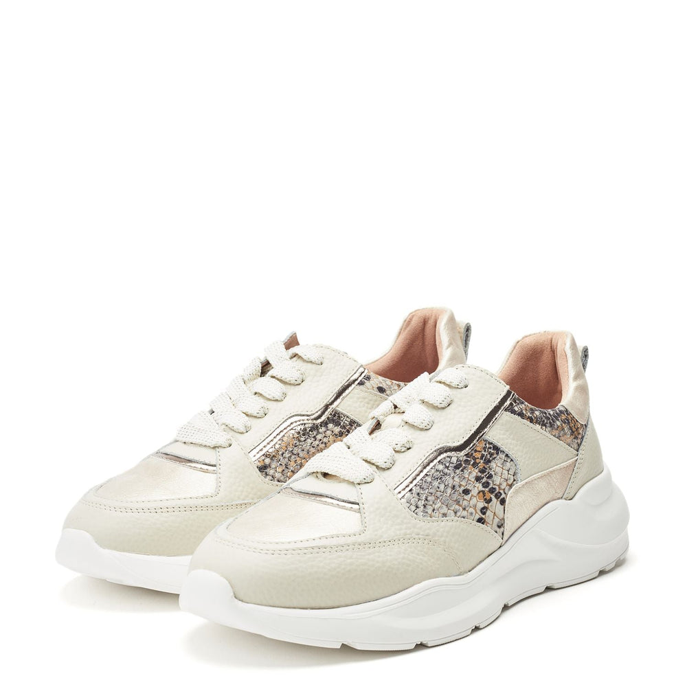 Birdee Metallic Leather Trainers