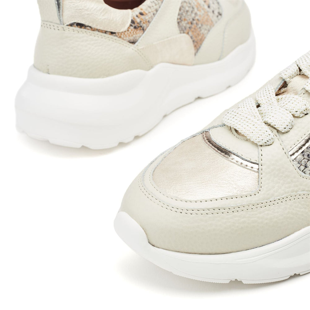 Birdee Metallic Leather Trainers