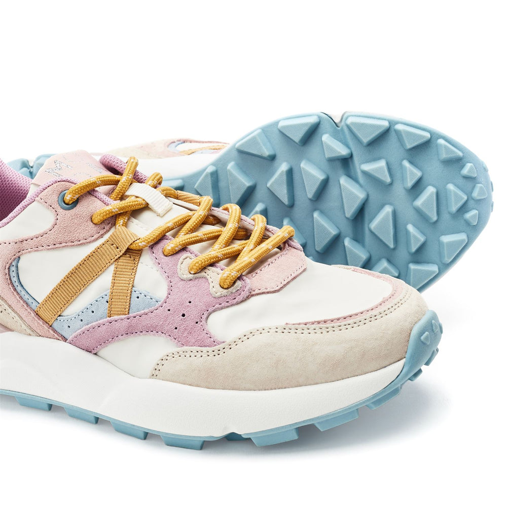 Blainey White Pink Textile Trainers