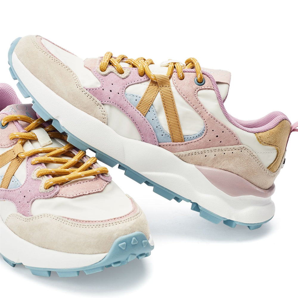 Blainey White Pink Textile Trainers