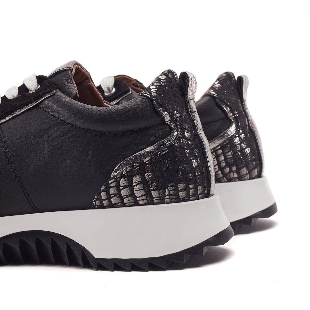 Blaza Black Leather Trainers