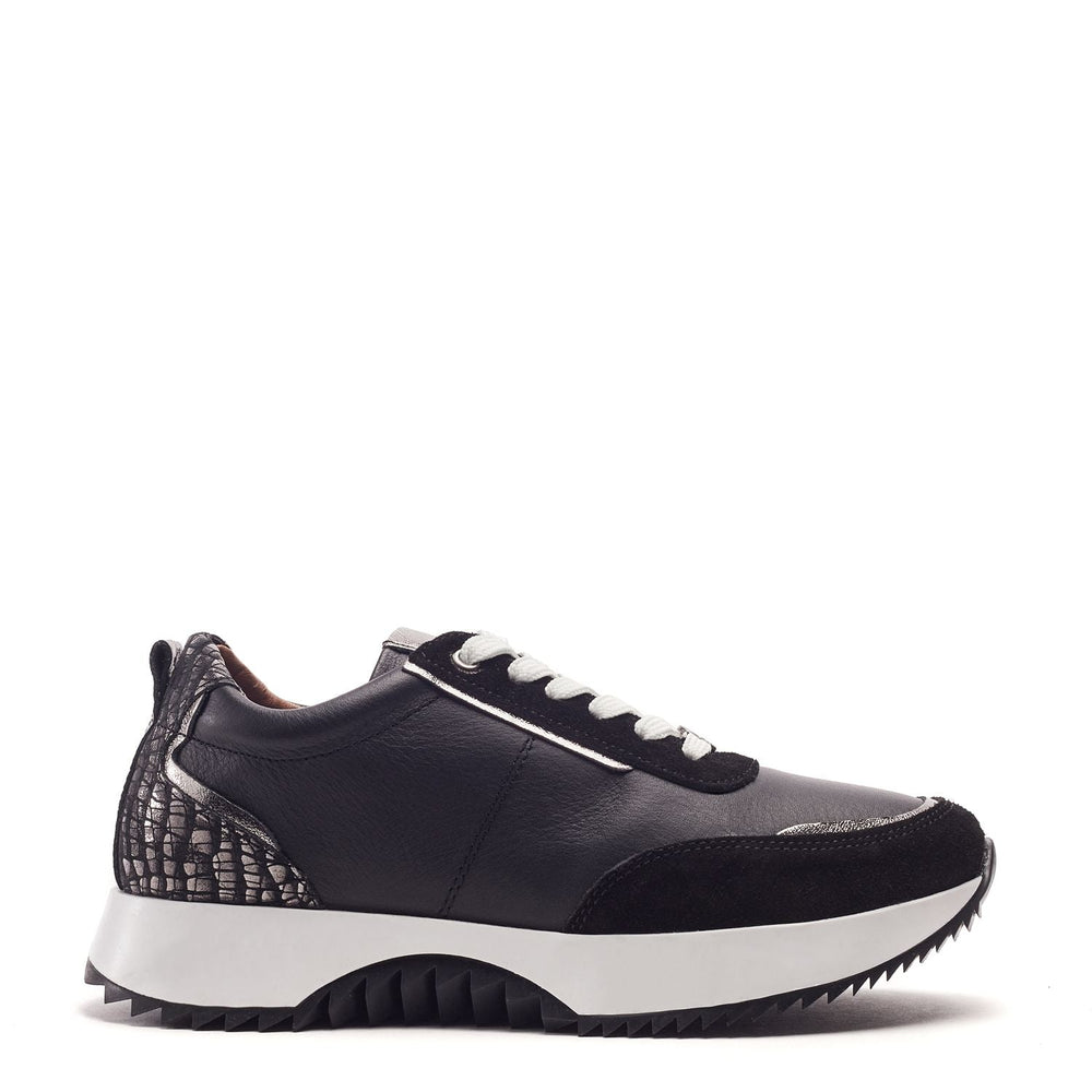 Blaza Black Leather Trainers