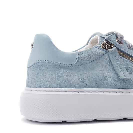 Bluebelle Light Blue Suede Trainers