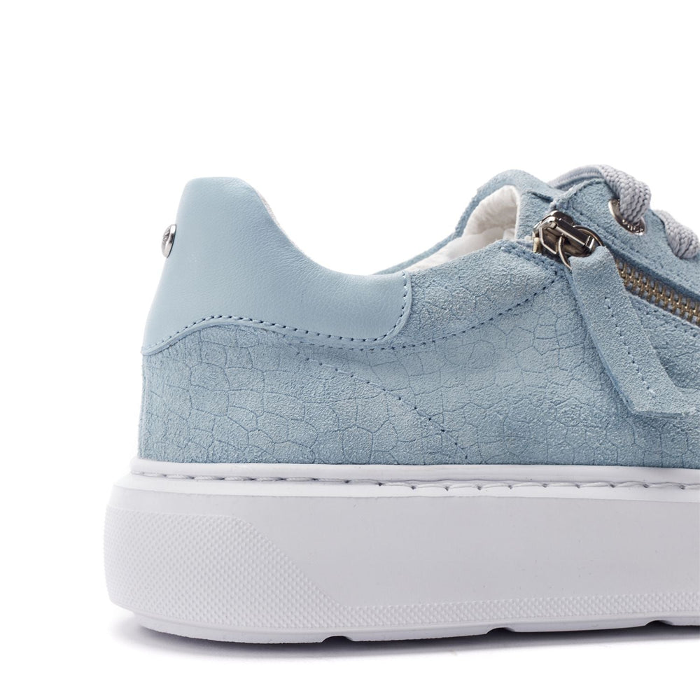 Bluebelle Light Blue Suede Trainers