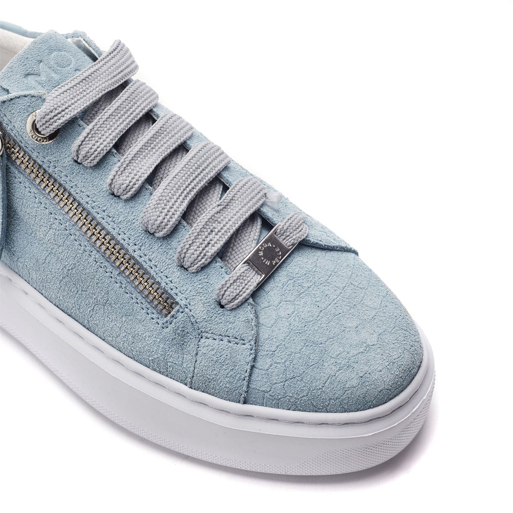 Bluebelle Light Blue Suede Trainers