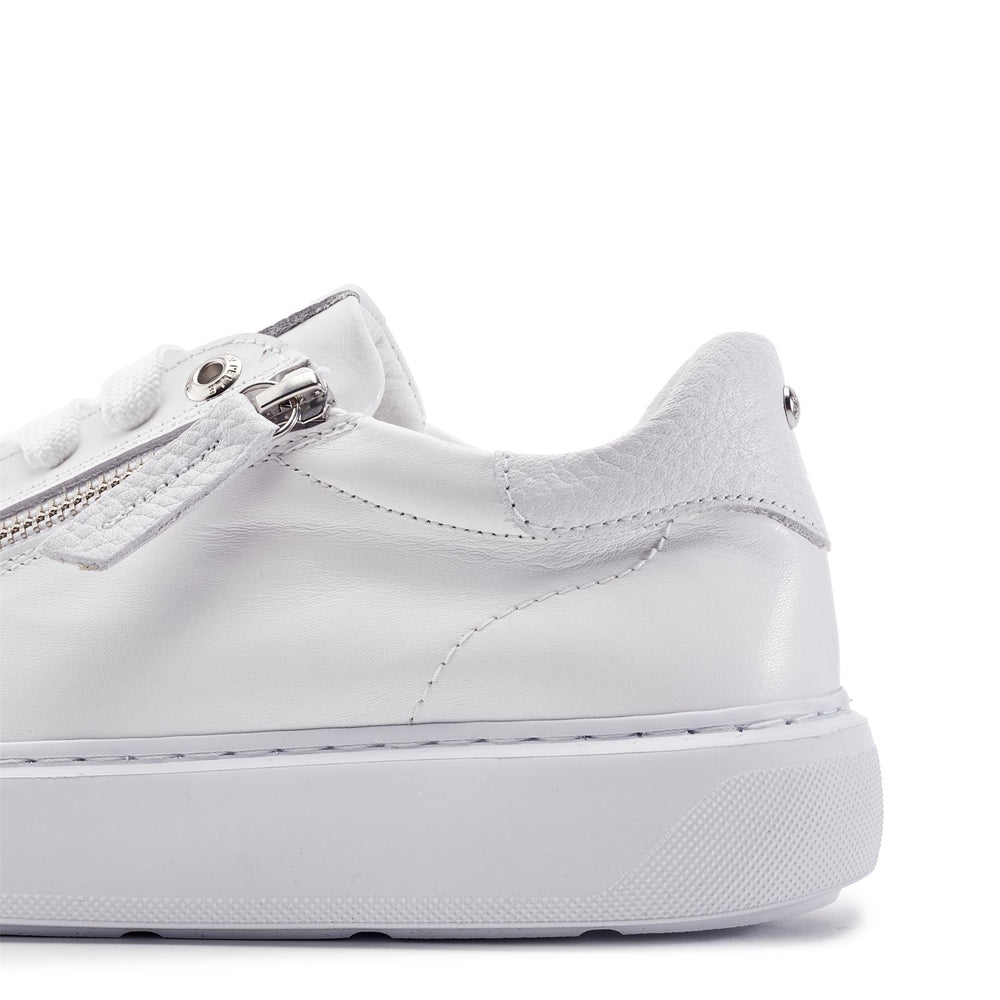 Bluebelle White Leather Trainers