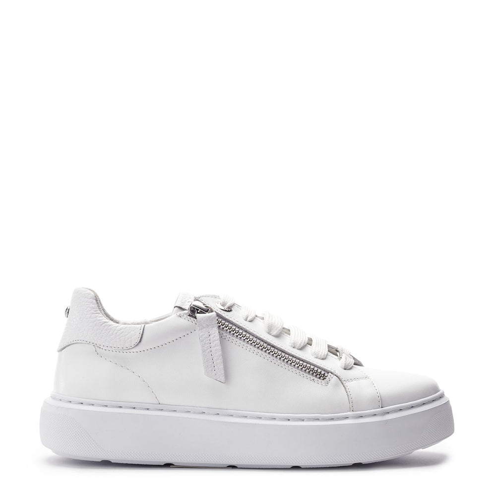 Bluebelle White Leather Trainers