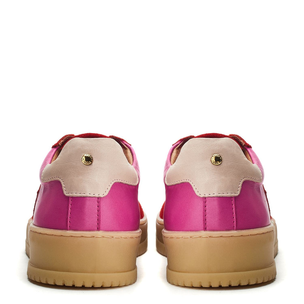 Bramble Pink-Red Suede Trainers
