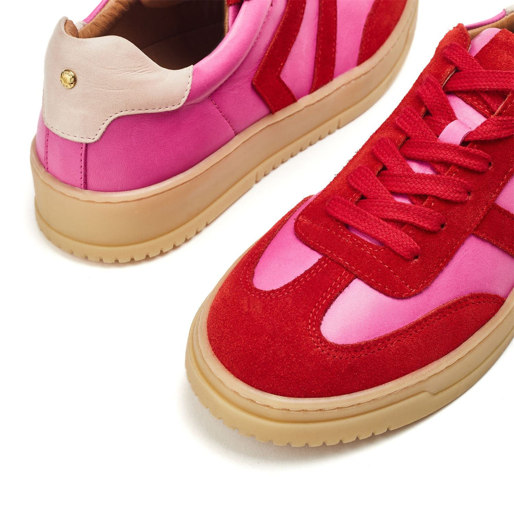 Bramble Pink-Red Suede Trainers