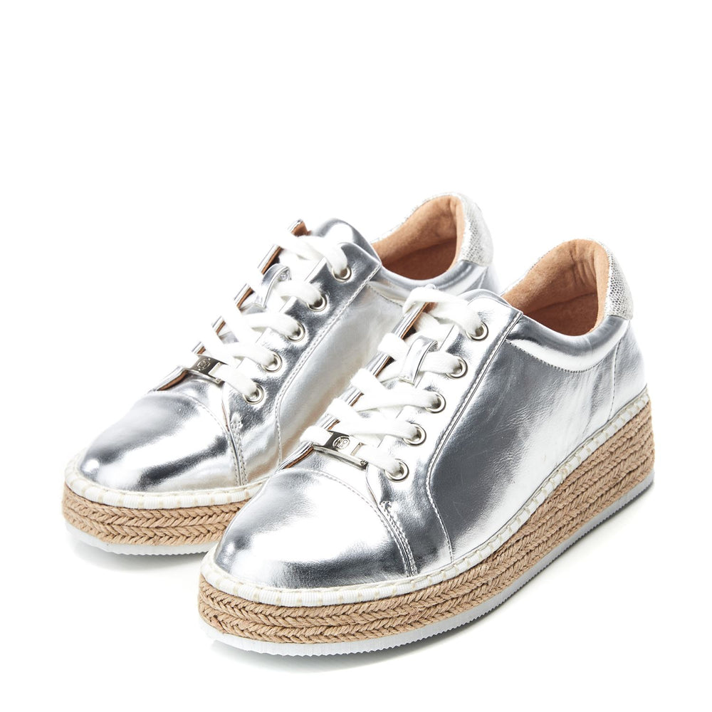 Breely Silver Metallic Trainers