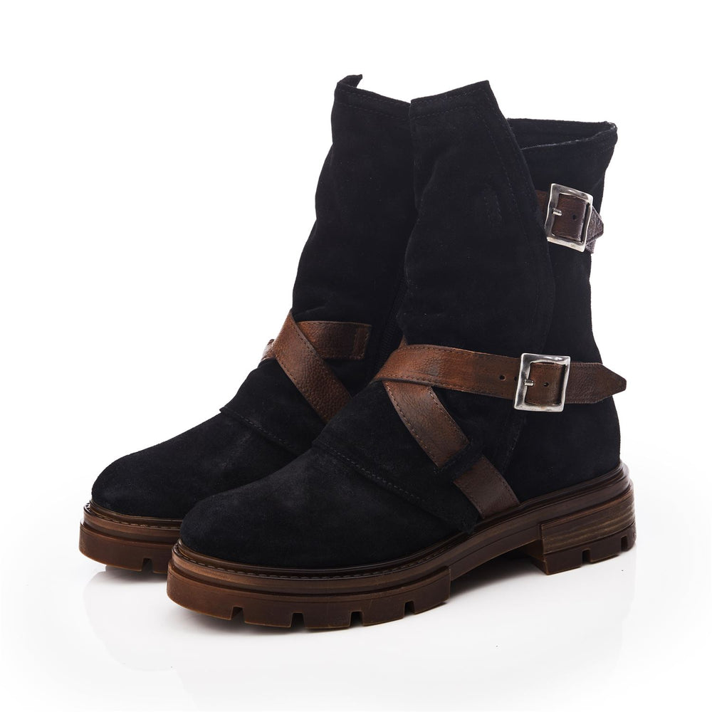 Briona Black Suede Boots