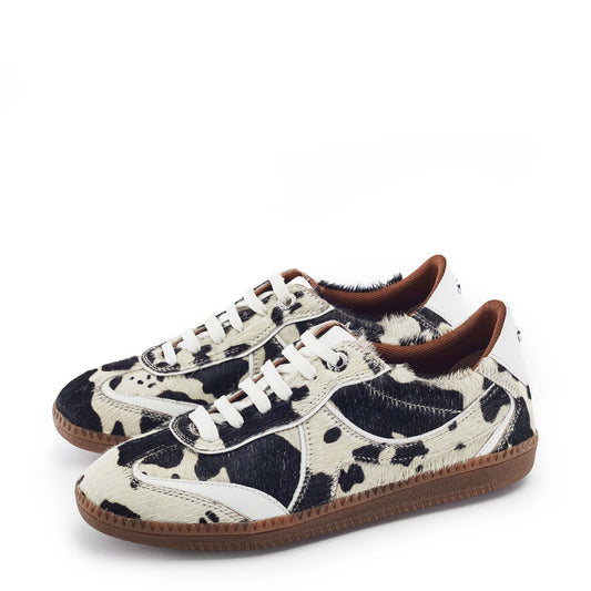 Brioni Cow Print Pony Hair Trainers