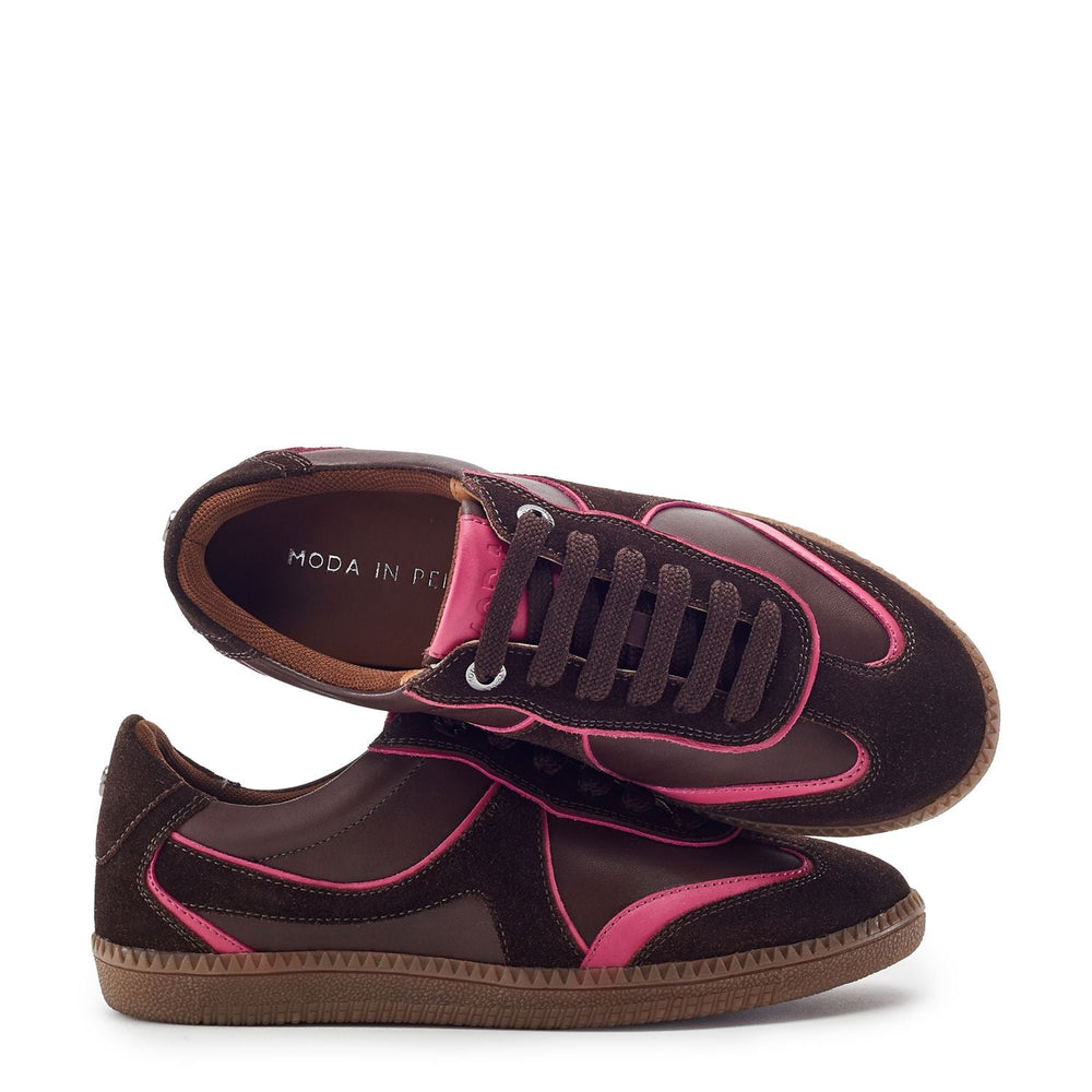 Brioni Dark Brown Suede Trainers