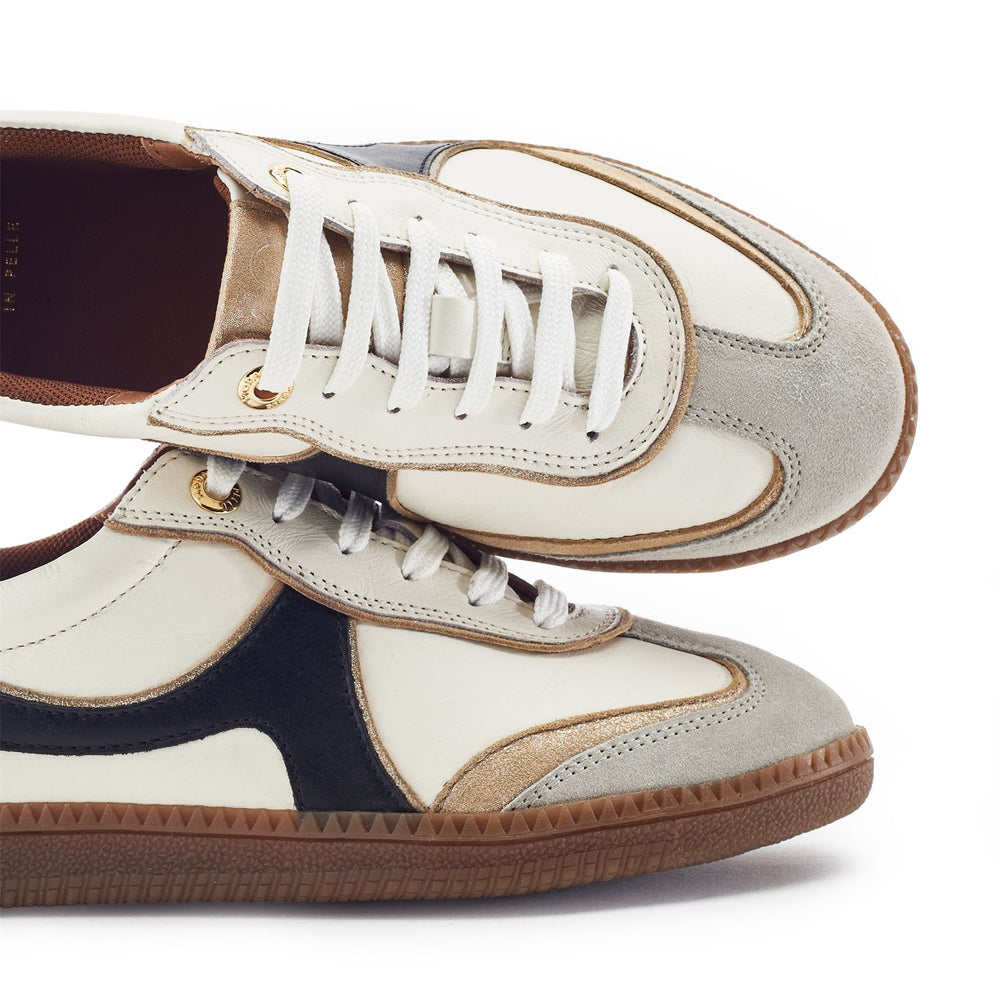 Brioni Off White Leather Trainers