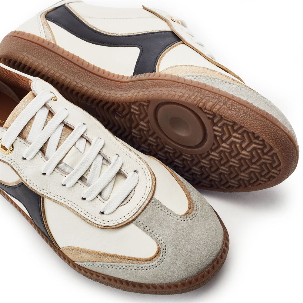 Brioni Off White Leather Trainers