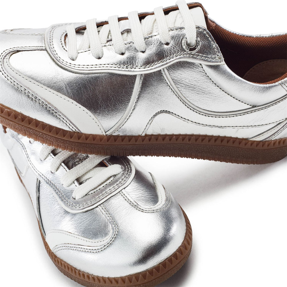 Brioni Silver Leather Trainers