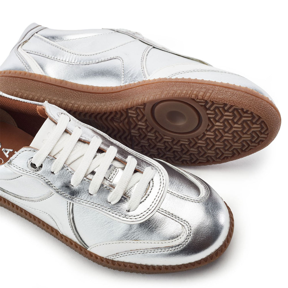 Brioni Silver Leather Trainers