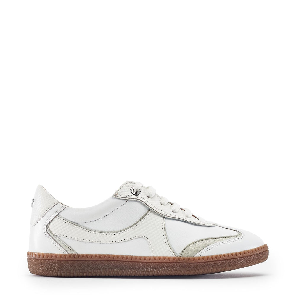 Brioni White Snake Print Leather Trainers