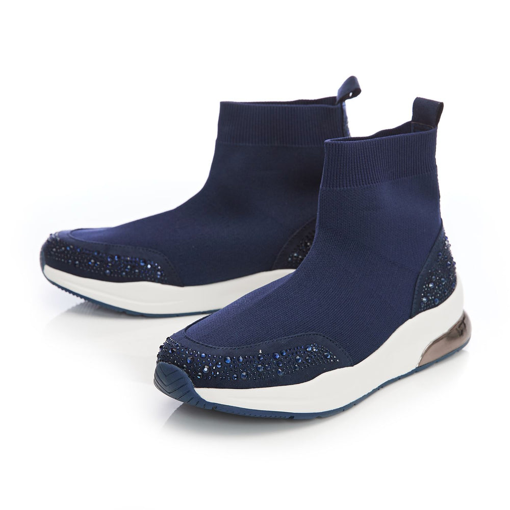 Bronsie Navy Textile Trainers